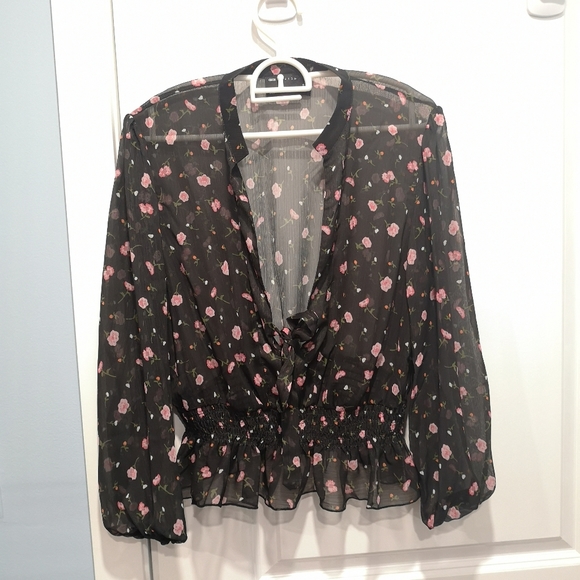 3/15 SALE NWOT Sheer Long Sleeve Top from ASOS Tall - Picture 8 of 10